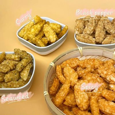 kupować Chrupiące Wodorosty Curry Chili Czarny Pieprz Smak Rice Cracker Przekąska Smażona online manufacture