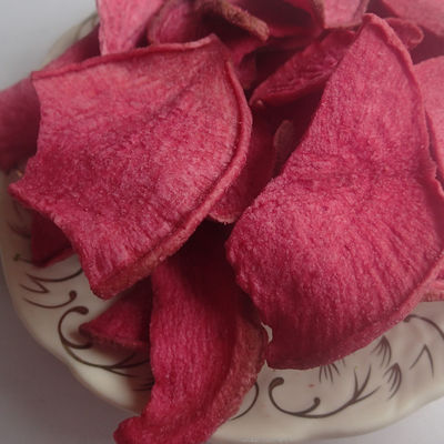 Dobra cena. Smażone próżniowo czerwona rzepa zdrowe chipsy warzywne przekąska chrupiąca czerwona rzodkiewka plasterek w Internecie